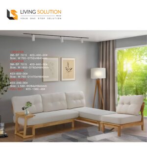 Connor Wooden Fabric Sofa Set