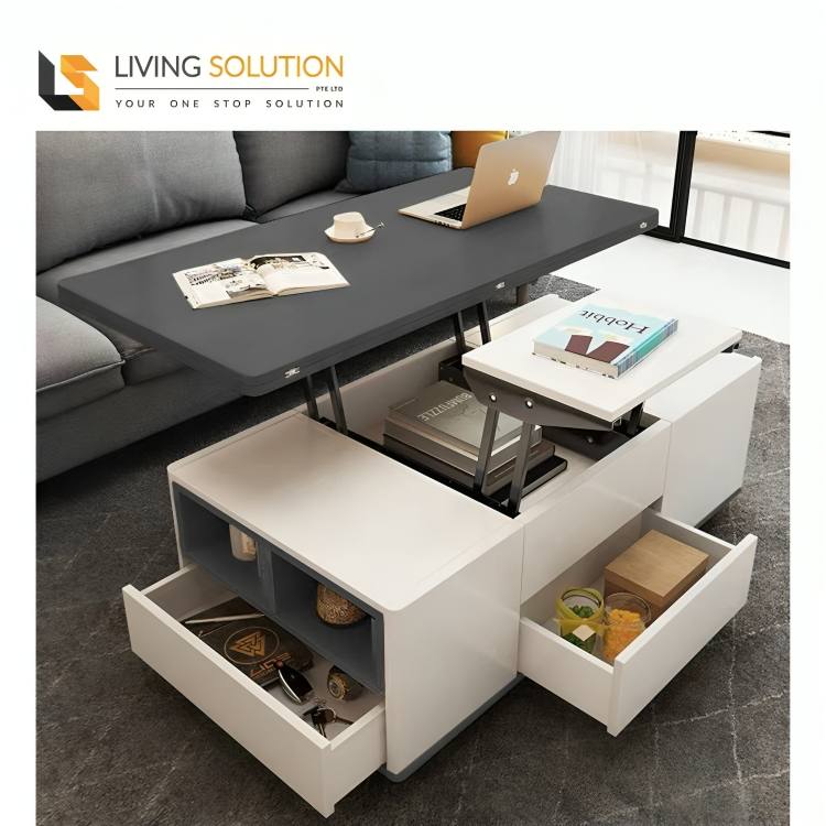 Dawi Multi Coffee Table Black White