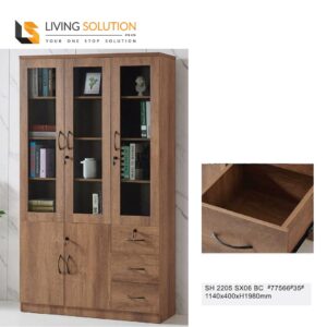 Mica 3 Door Bookshelf