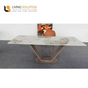 Monde Sintered Stone Side Extension Extendable Dining Table
