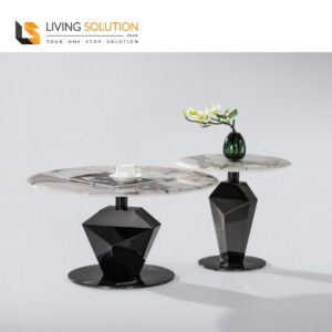 Yara Sintered Stone Stainless Steel Coffee Table Set