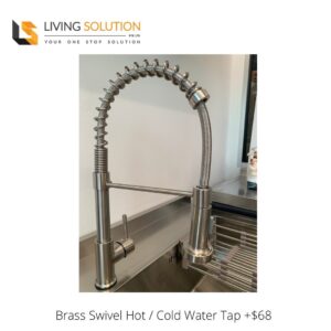 Brass Pull Out Kitchen Sink Swivel Tap