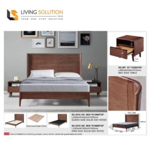 Uvel Ash Wood Bed Frame