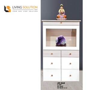 Altar Table 368 Modern Altar Cabinet White Wood Combination