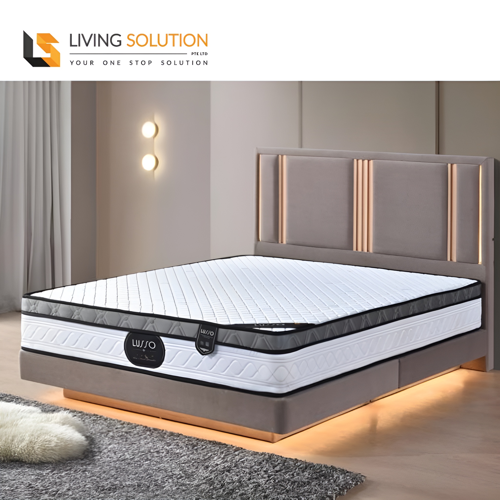 Avos Floating Bed Frame with LED