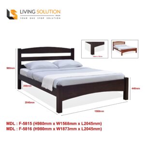 Delfina Solid Wood Bed Frame