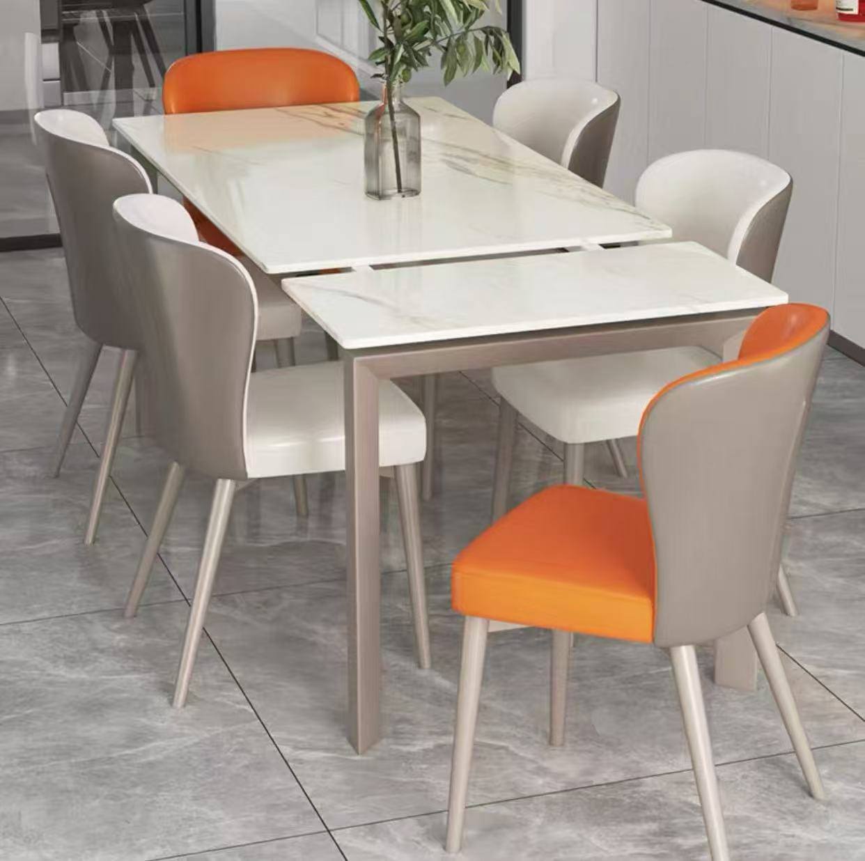 Enzio Sintered Stone Extendable Dining Table - Enzio Sintered Stone Extendable Dining Table