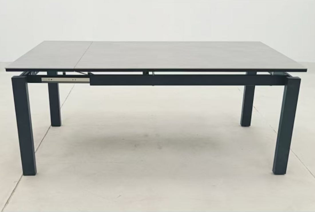 Enzio Sintered Stone Extendable Dining Table black legs Enzio Sintered Stone Extendable Dining Table black legs