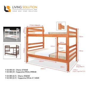 Siah Wooden Double Decker Bed