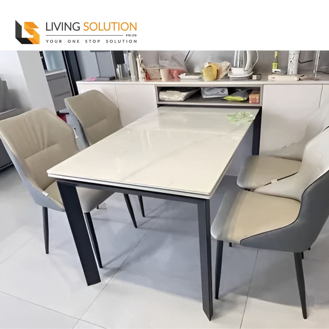 Enzio Sintered Stone Extendable Dining Table Enzio Sintered Stone Extendable Dining Table