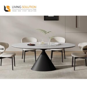 Quinto II Sintered Stone Oval Dining Table