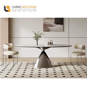 Quinto Sintered Stone Oval Dining Table