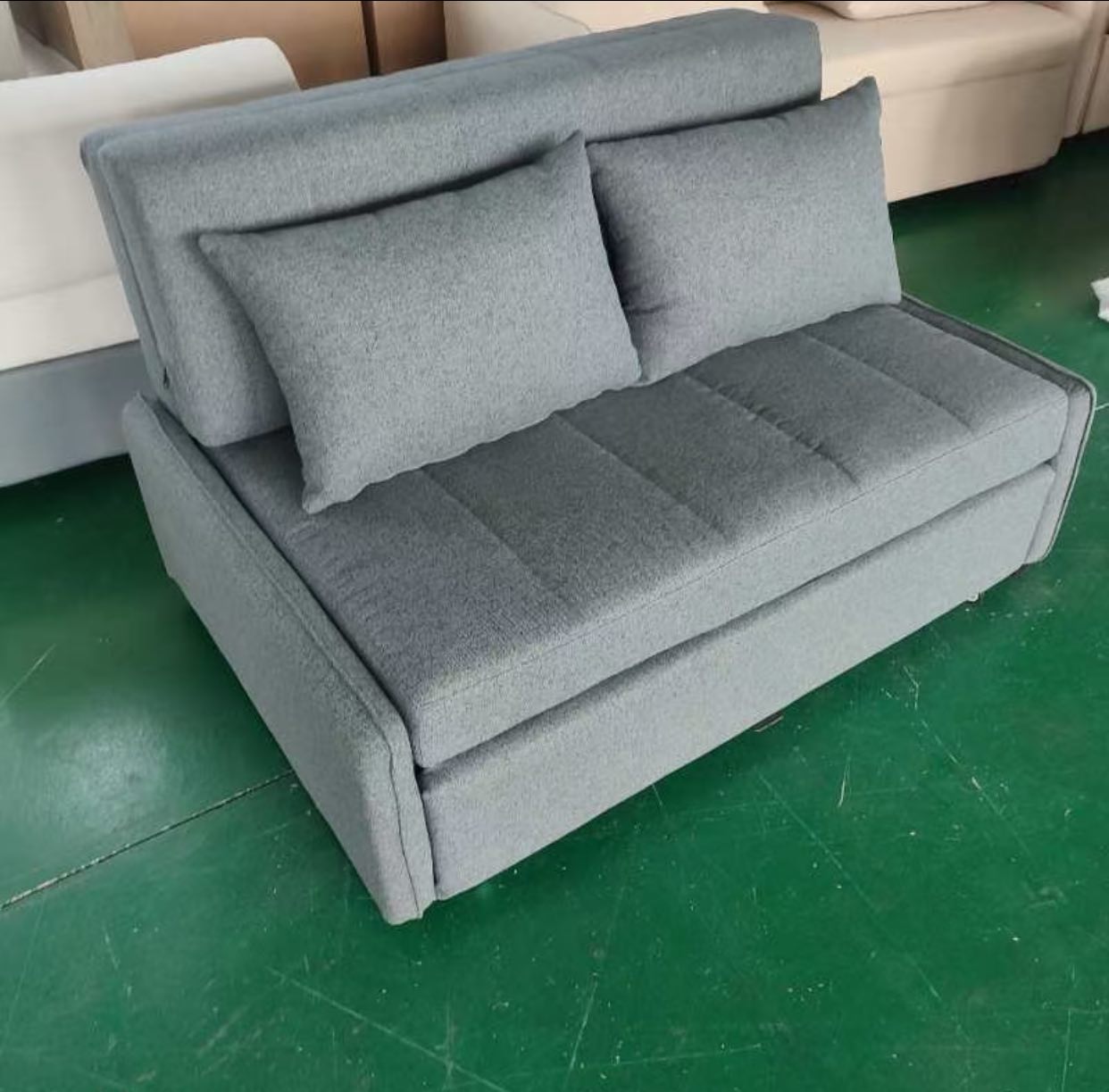 Ava sofa bed with storage grey at factory Ava sofa bed with storage grey at factory