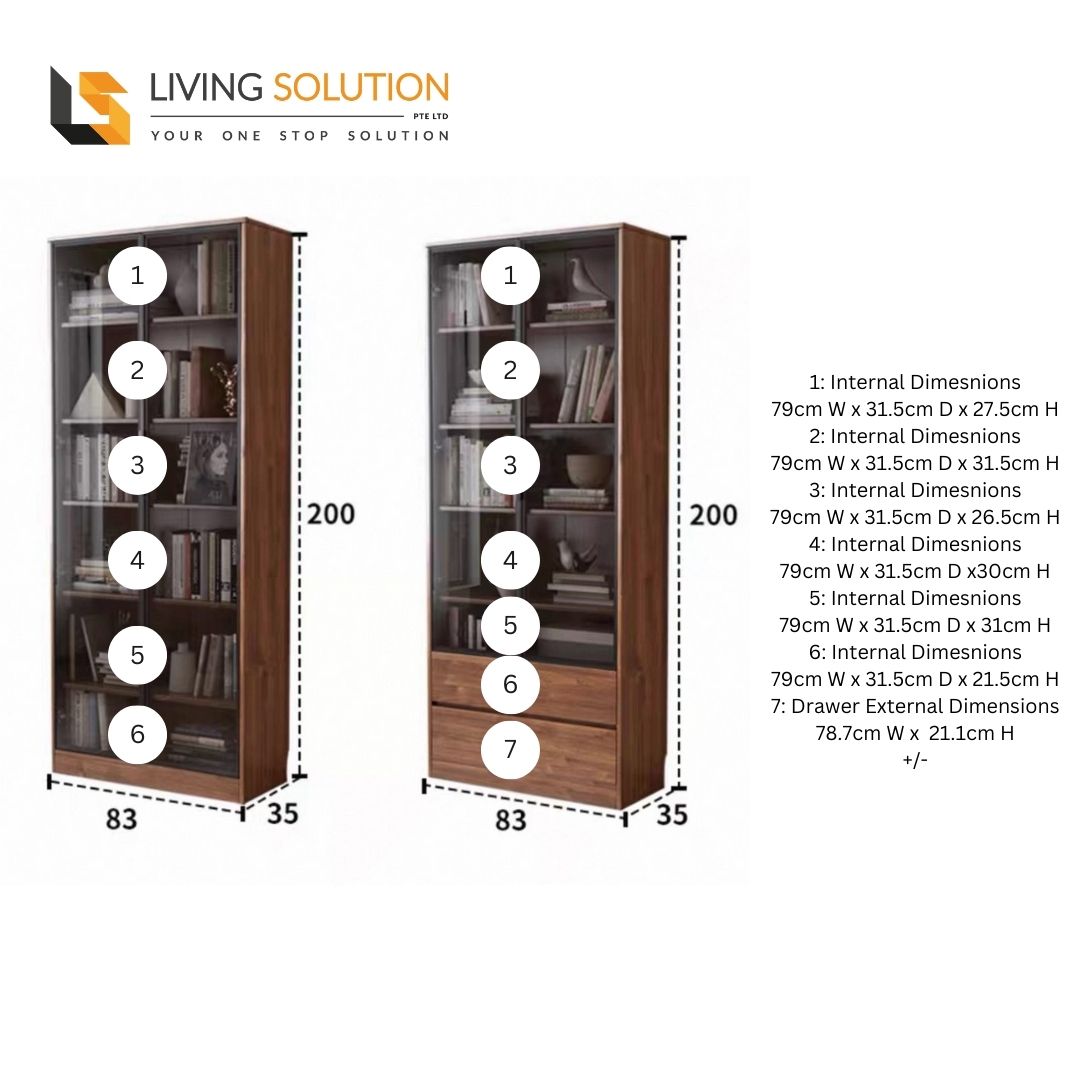 Bronx Display Cabinet Bookshelf (1)
