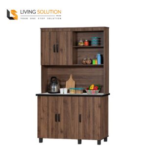 Cole II Wooden Kitchen Cabinet Buffet Hutch