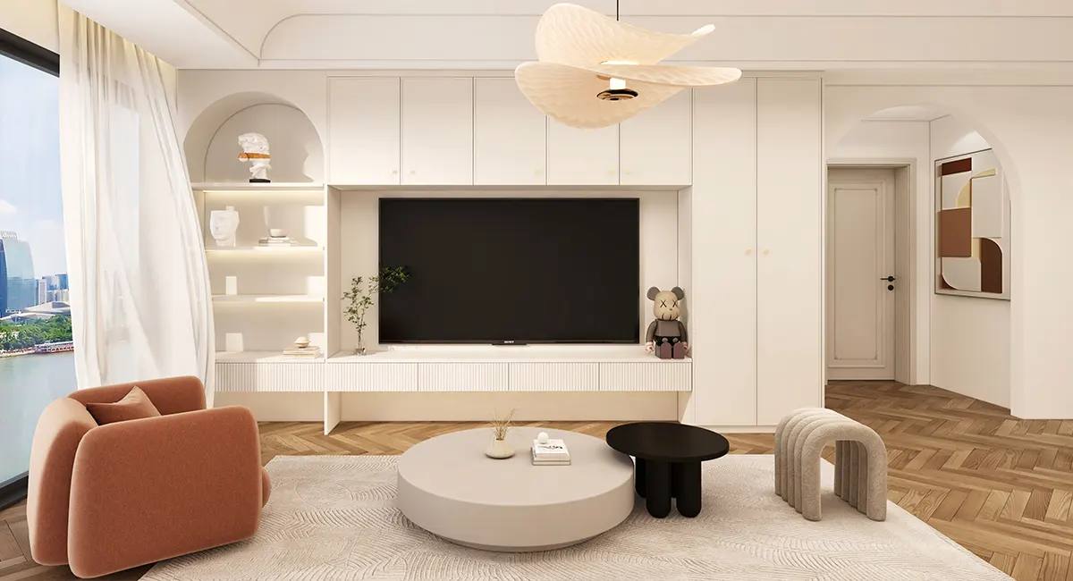 Cream Custom TV Console Singapore Cream Custom TV Console Singapore