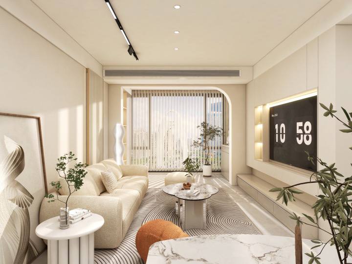 Cream Theme Custom TV Console Whole House Customisation Living Room Furniture Cream Theme Custom TV Console Whole House Customisation Living Room Furniture