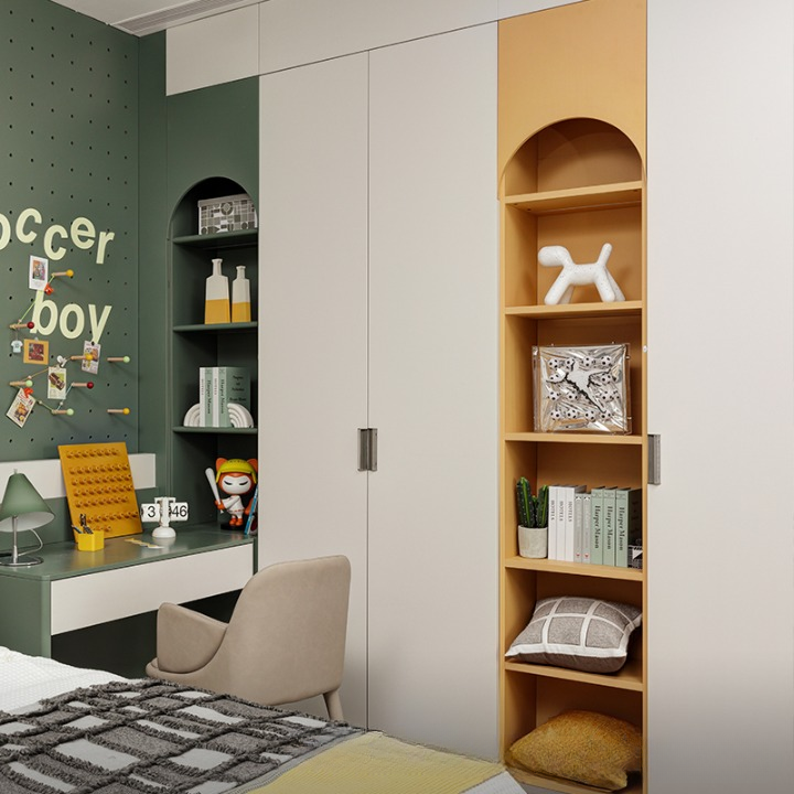 Custom Carpentry Custom Hinged Wardrobe with Study Table Singapore