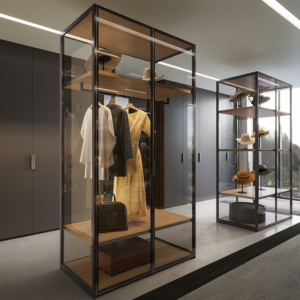 Custom Glass Wardrobe Hinged Wardrobe Glass Display Cabinet Singapore