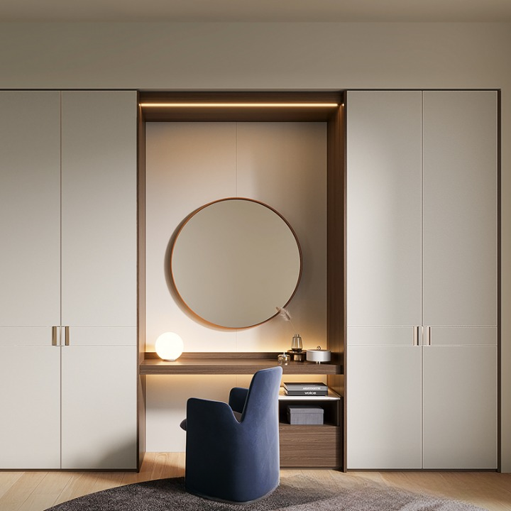Built in Wardrobe with Dressing Table Hinged Wardrobe with Dresser Singapore