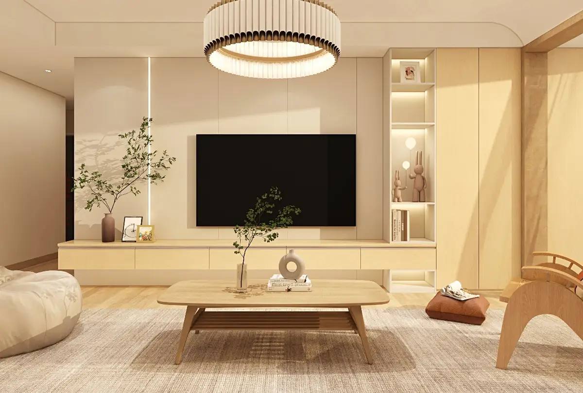 Light Wood Colour Custom TV Console Singapore Light Wood Colour Custom TV Console Singapore