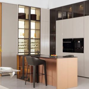 Custom Glass Display Cabinet Wine Cabinet Kitchen Island Singapore