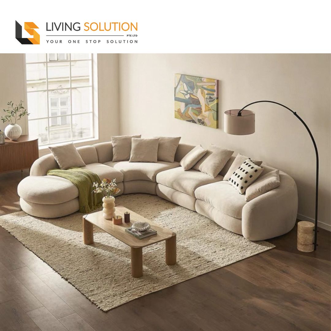 Diana Fabric Curve Sofa