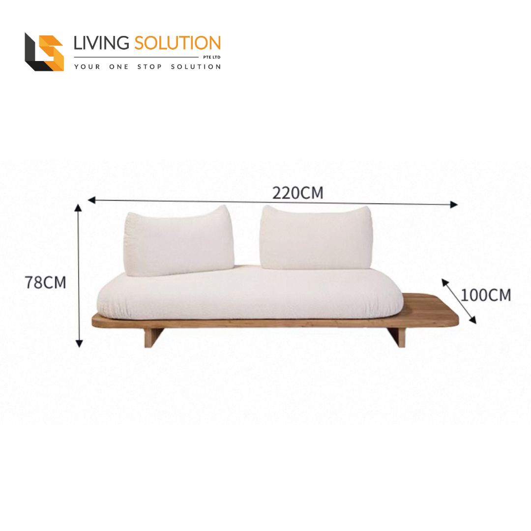 Kane Sofa with elm wood 220cm Kane Sofa with elm wood 220cm