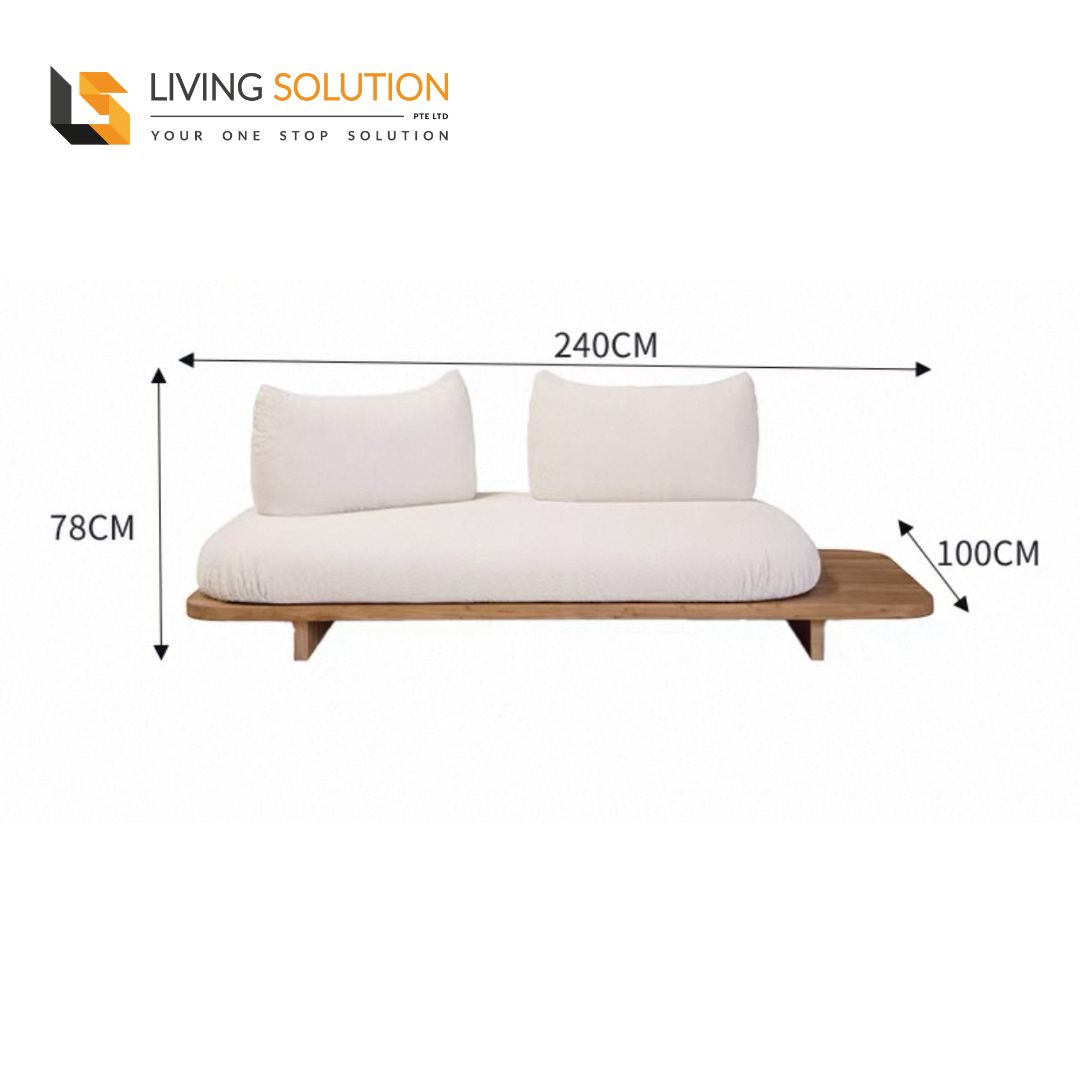 Kane Sofa with elm wood 240cm Kane Sofa with elm wood 240cm