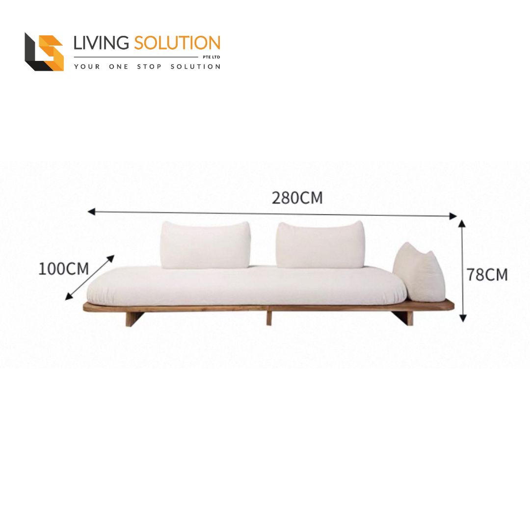 Kane Sofa with elm wood 280cm Kane Sofa with elm wood 280cm