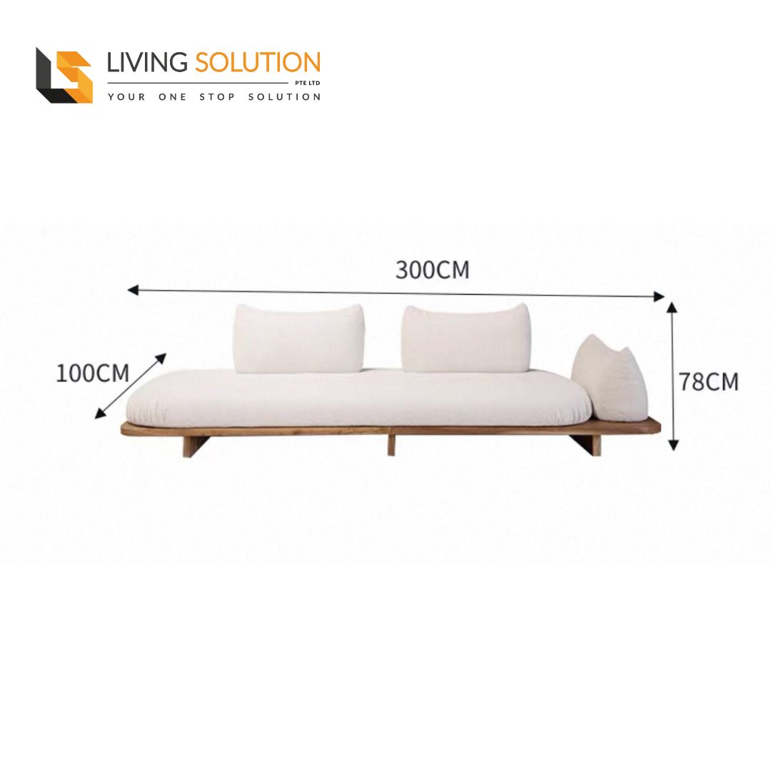 Kane Sofa with elm wood 300cm Kane Sofa with elm wood 300cm