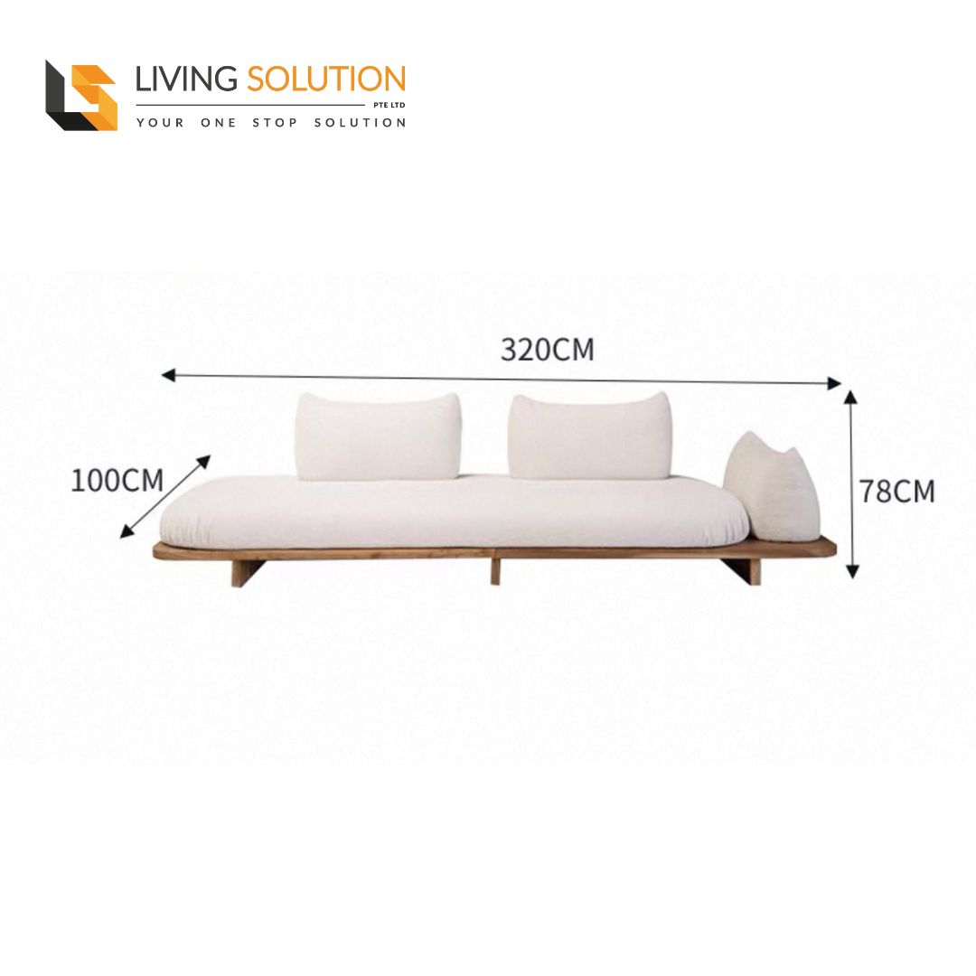 Kane Sofa with elm wood 320cm Kane Sofa with elm wood 320cm
