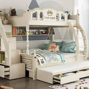Custom Kids Bunk Bed with ladder and storage
