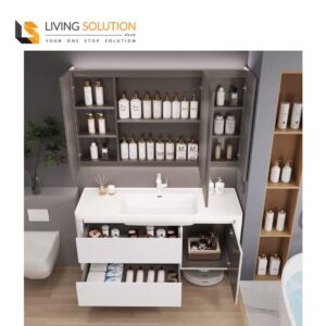 Custom Stainless Steel Bathroom Vanity Cabinet