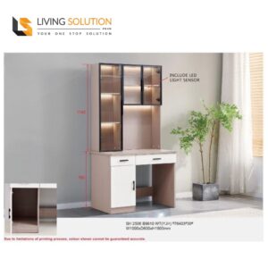 Hazel I Study Table with Shelving