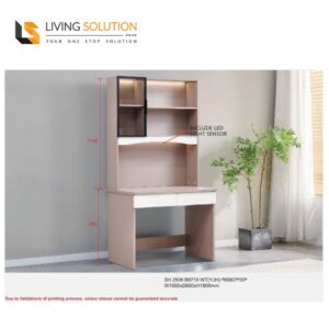 Hazel Study Table with Shelving