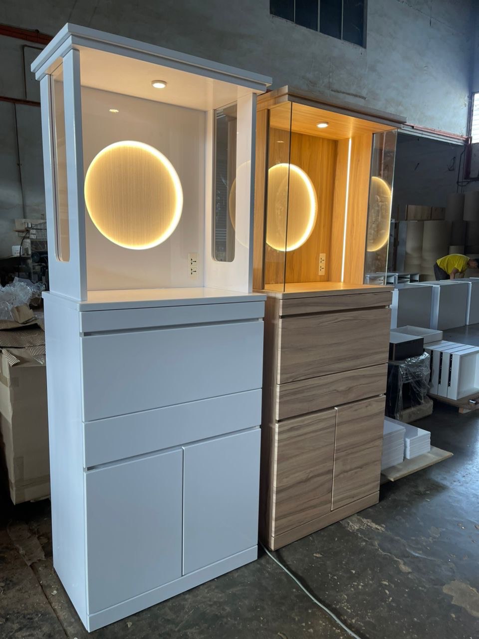 side view of Altar Table 3688A side view of Altar Table Modern Altar Cabinet with backlight