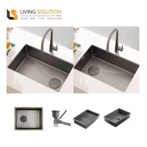 Callan Textured Nano PVC Sink SUS 304 Stainless Steel Kitchen Sink
