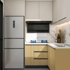 Custom Kitchen Cabinet White Wood Theme Living Solution in Singapore