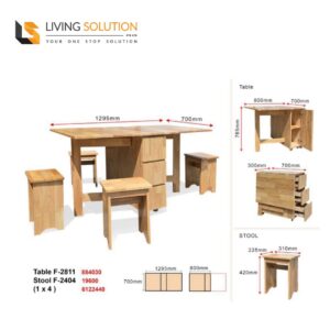 Alax Multi Space Saving Foldable Dining Table