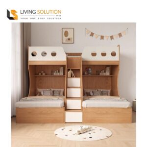 Cora Kids Triple Double Decker Bunk Bed Frame