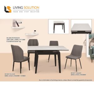Vava Crystalised Stone Top Extendable Dining Table