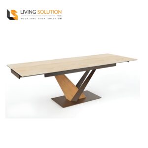 Brix Sintered Stone Extendable Dining Table -Side Extension