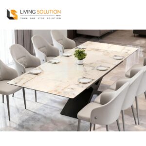 Ember Sintered Stone Extendable Dining Table - Side Extension