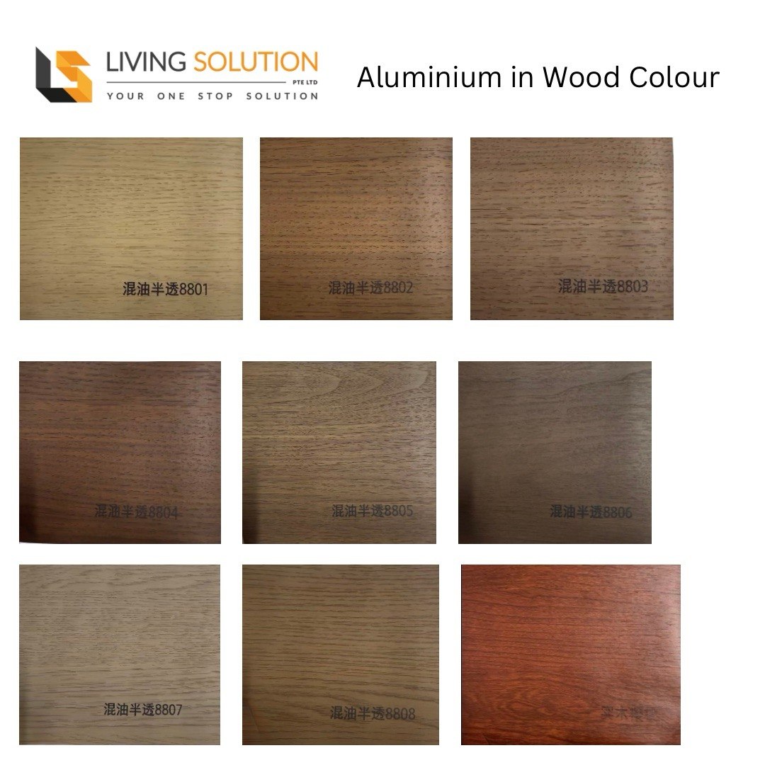 Aluminium Cabinet door with choice of wood colours Aluminium Cabinet door with choice of wood colours