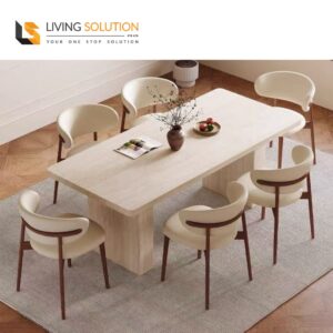 Romano Sintered Stone Wooden Dining Table