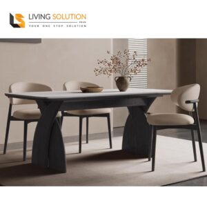 Spade Sintered Stone Ash Wood Dining Table