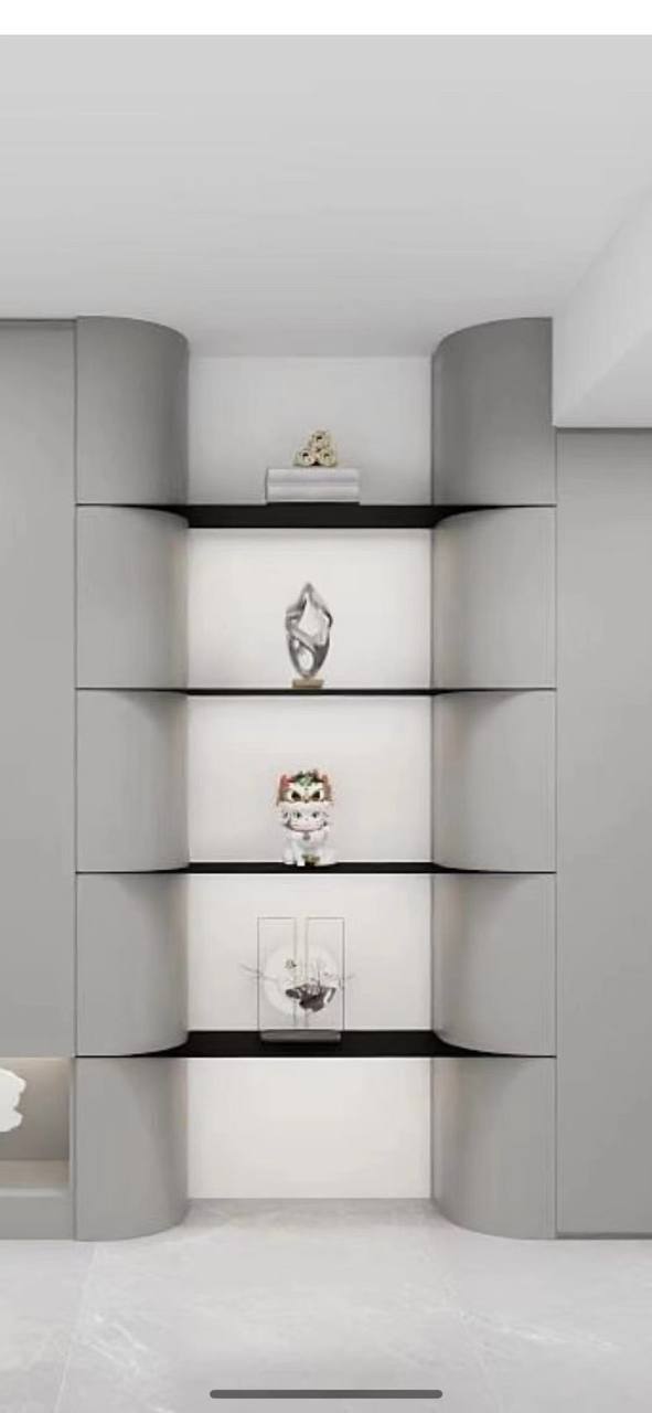 Premium Custom Aluminium Curved Display Open Cabinet Premium Custom Aluminium Curved Display Open Cabinet