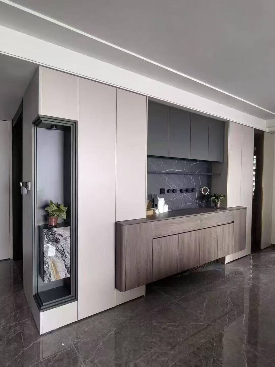Premium Custom Aluminium Entryway Cabinet - Premium Custom Aluminium Entryway Cabinet