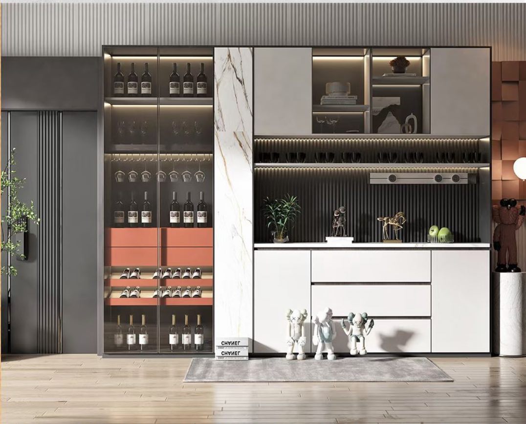 Premium Custom Aluminium Pantry Cabinet Display Wine Cabinet Premium Custom Aluminium Pantry Cabinet Display Wine Cabinet